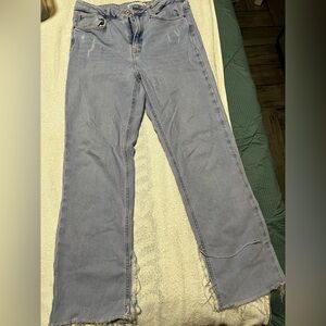 Zara Light Blue Straight Leg Jeans